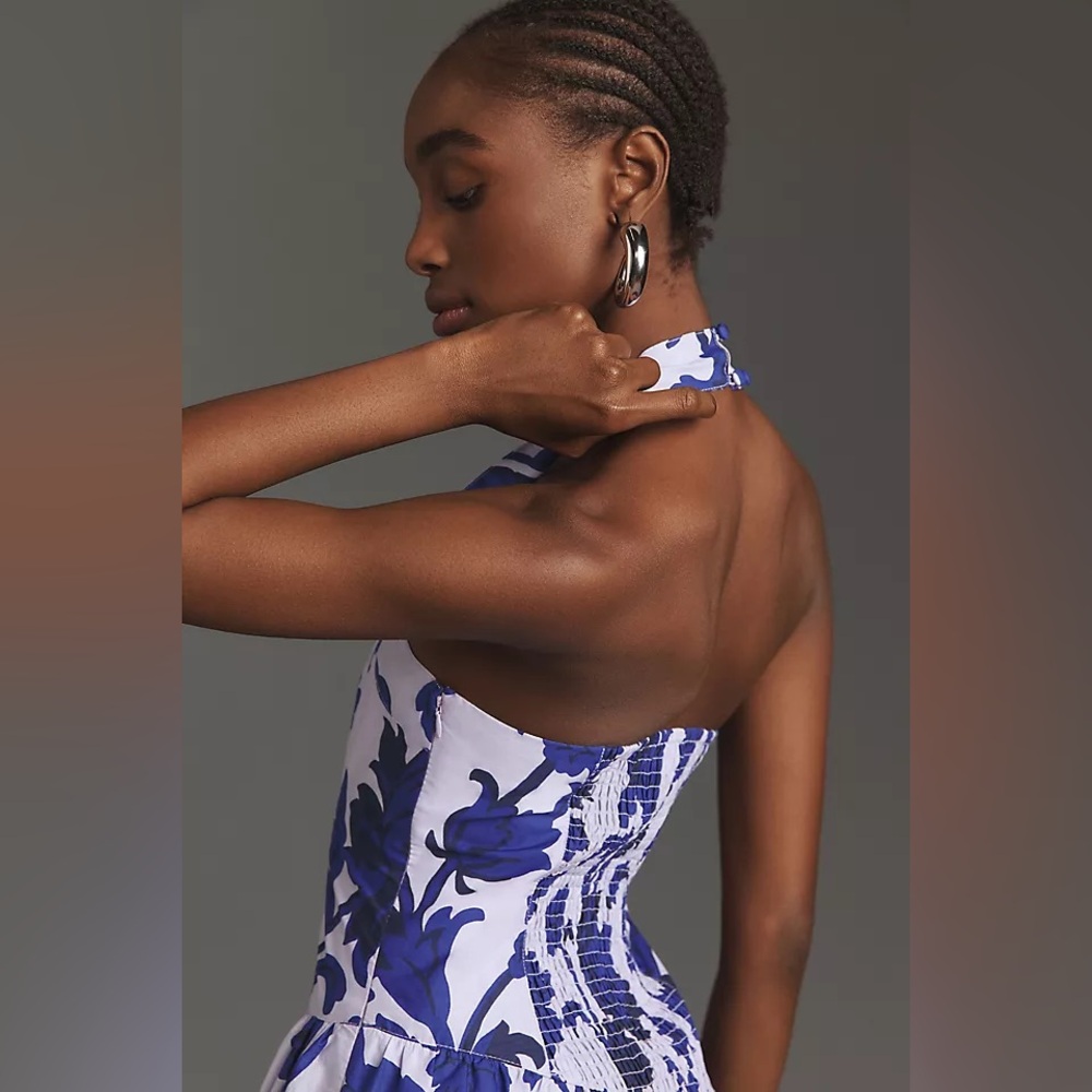 Anthropologie Maeve Halter Bubble Midi Dress - Picture 3 of 16